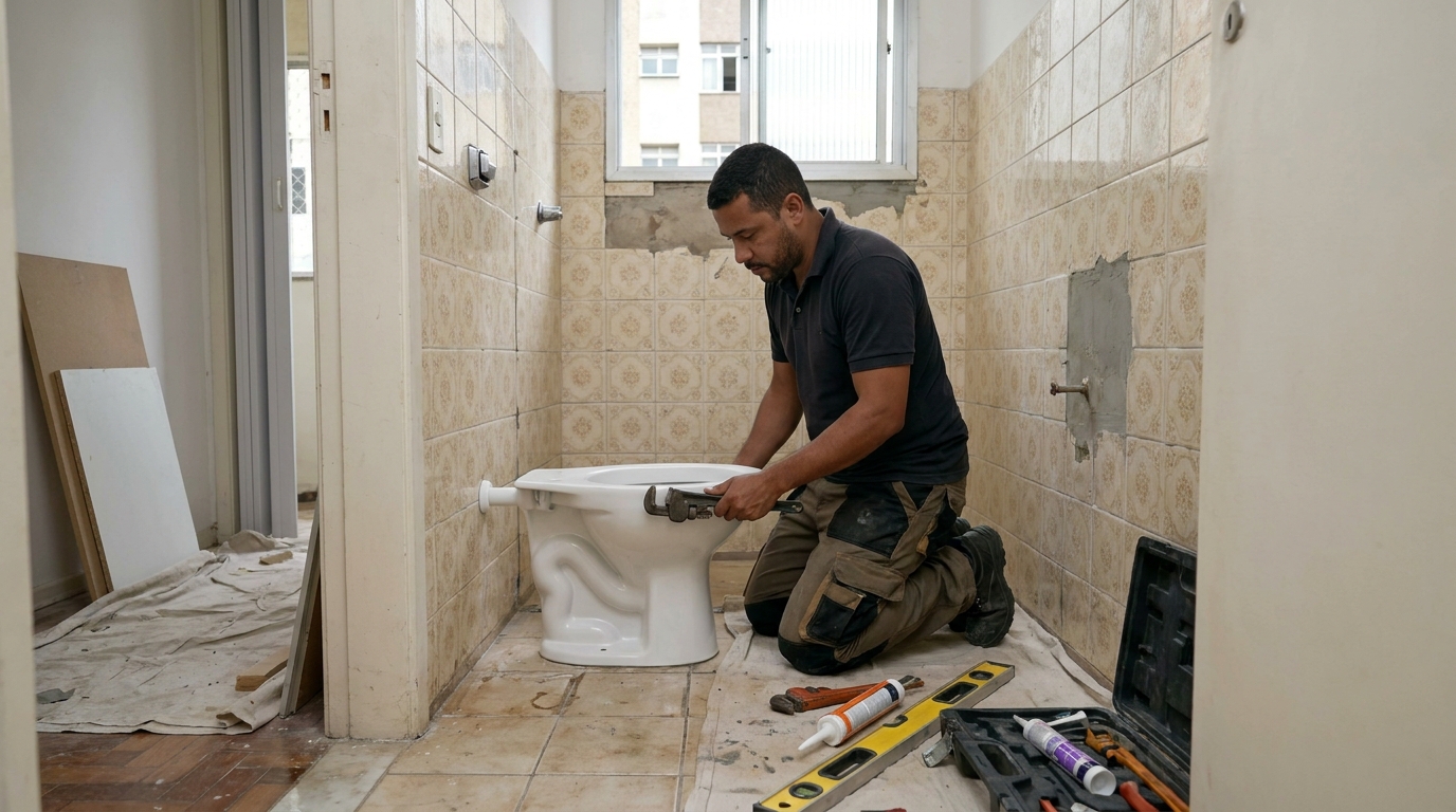 Reforço de vedação sanitária em Cotia-SP